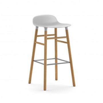 Tabouret Form H.75cm pieds noyer