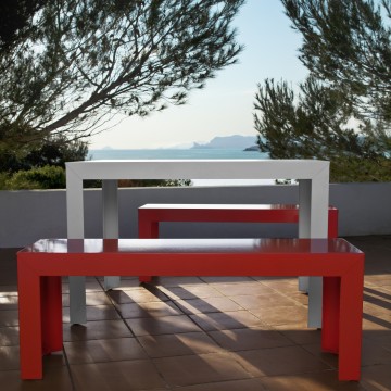 Banc Zef Outdoor Longueur 195cm Pieds droits