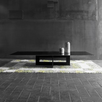 Table basse Cenitz 120x70xH.35cm Plateau acier