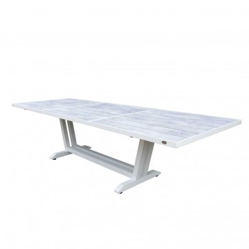 Table Amaka extensible 200/300 blanc / béton ciré