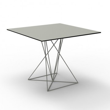 Table Faz 1x1m Pieds métalliques