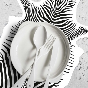 Set de table peau de bête - Zèbre - "baba souk"