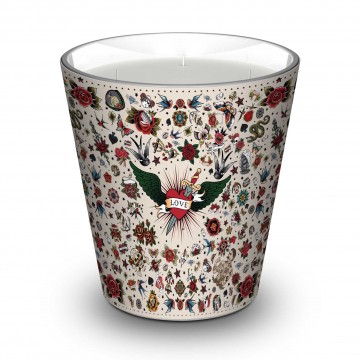 Bougie L - Parfum Pure Cashmere - "Tattoo compris"