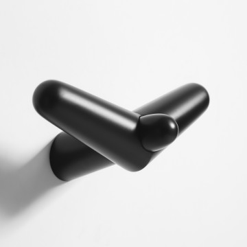 Patère Tail Wing noir medium