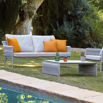 Table basse plateau céramique Basket