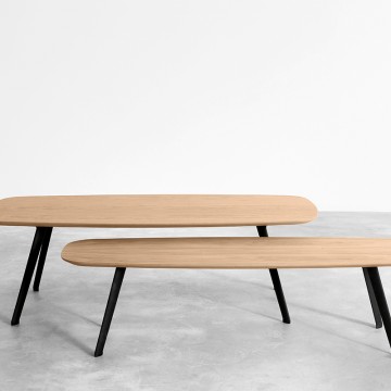 Table basse Solapa - Chêne : 60 x 120 cm