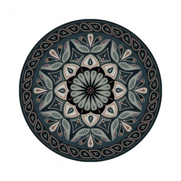 Lot de 6 dessous de verre rond - Kaléidoscope