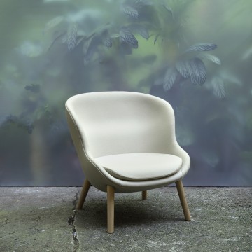 Fauteuil lounge Hyg Low pieds bois
